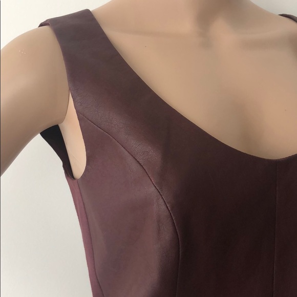 NWT BCBG maxmara Cladiana burgendy chocolate brown vest top S 4 - Picture 2 of 4